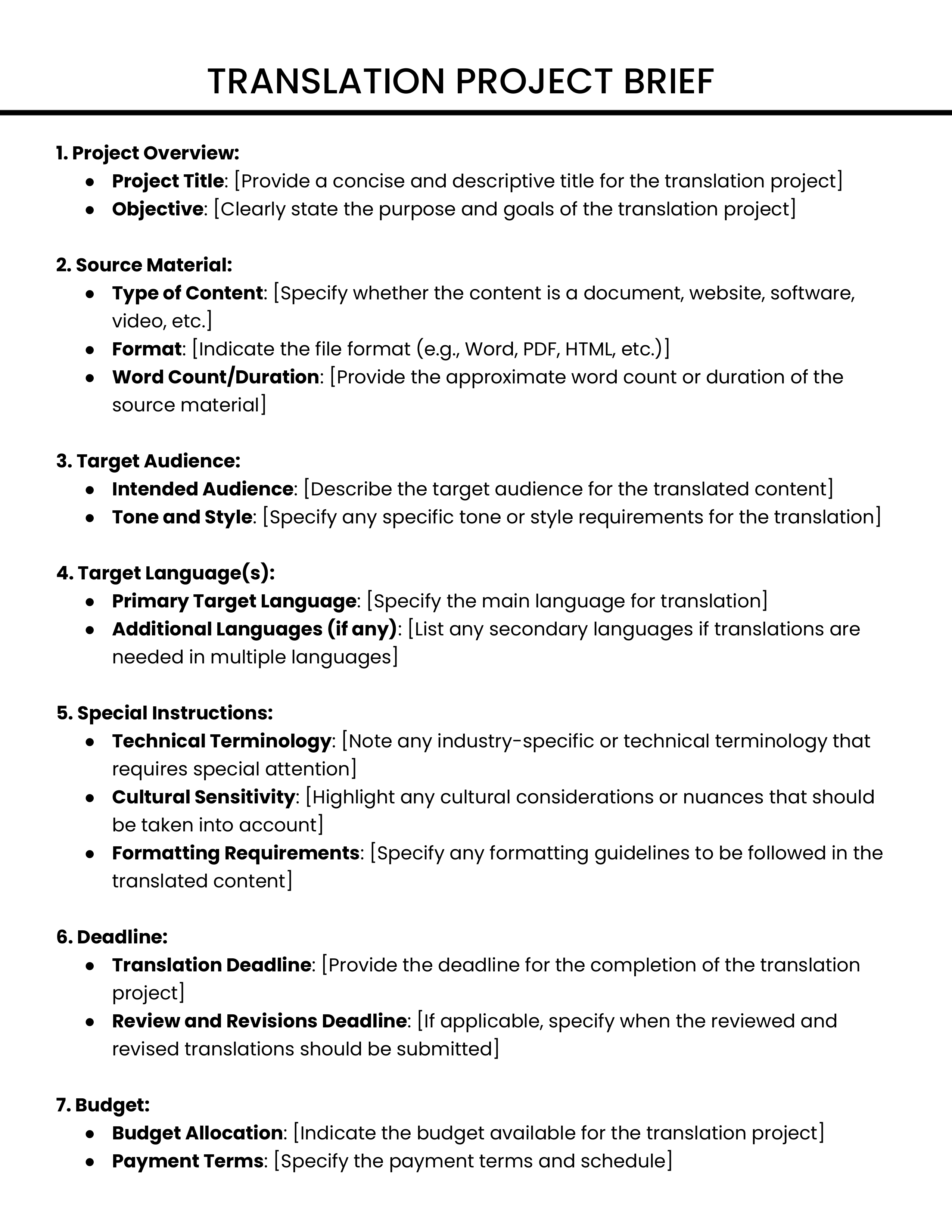 Translation Project Brief | Medusa Store